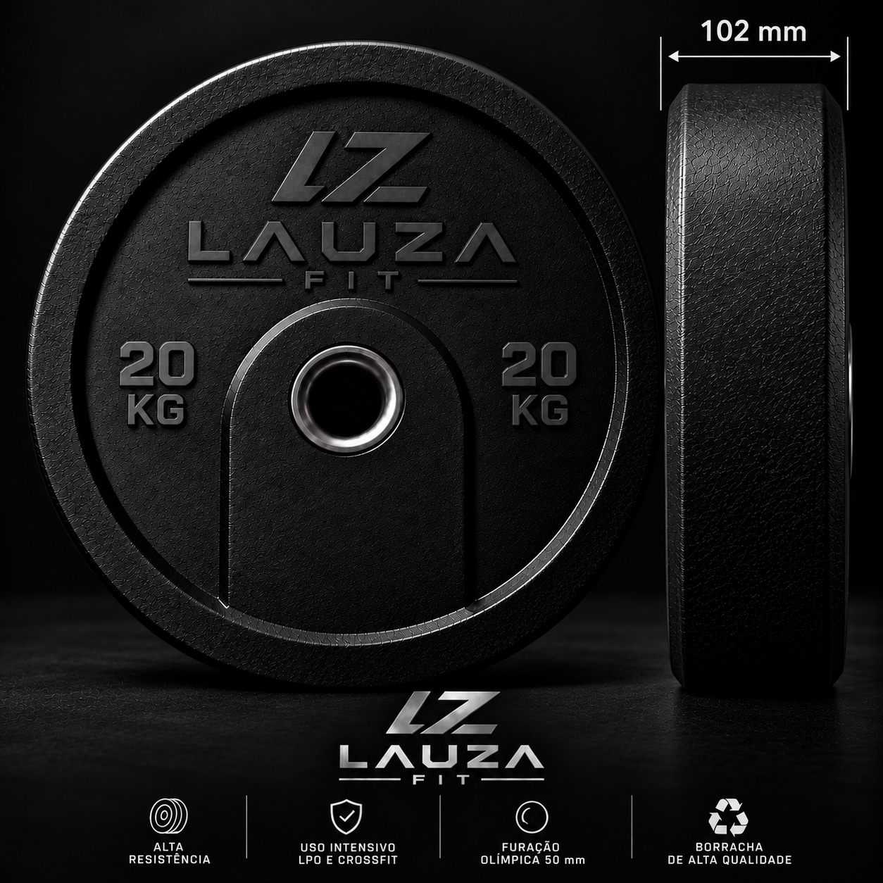 Anilha olímpica Lauza Fit de 20 kg