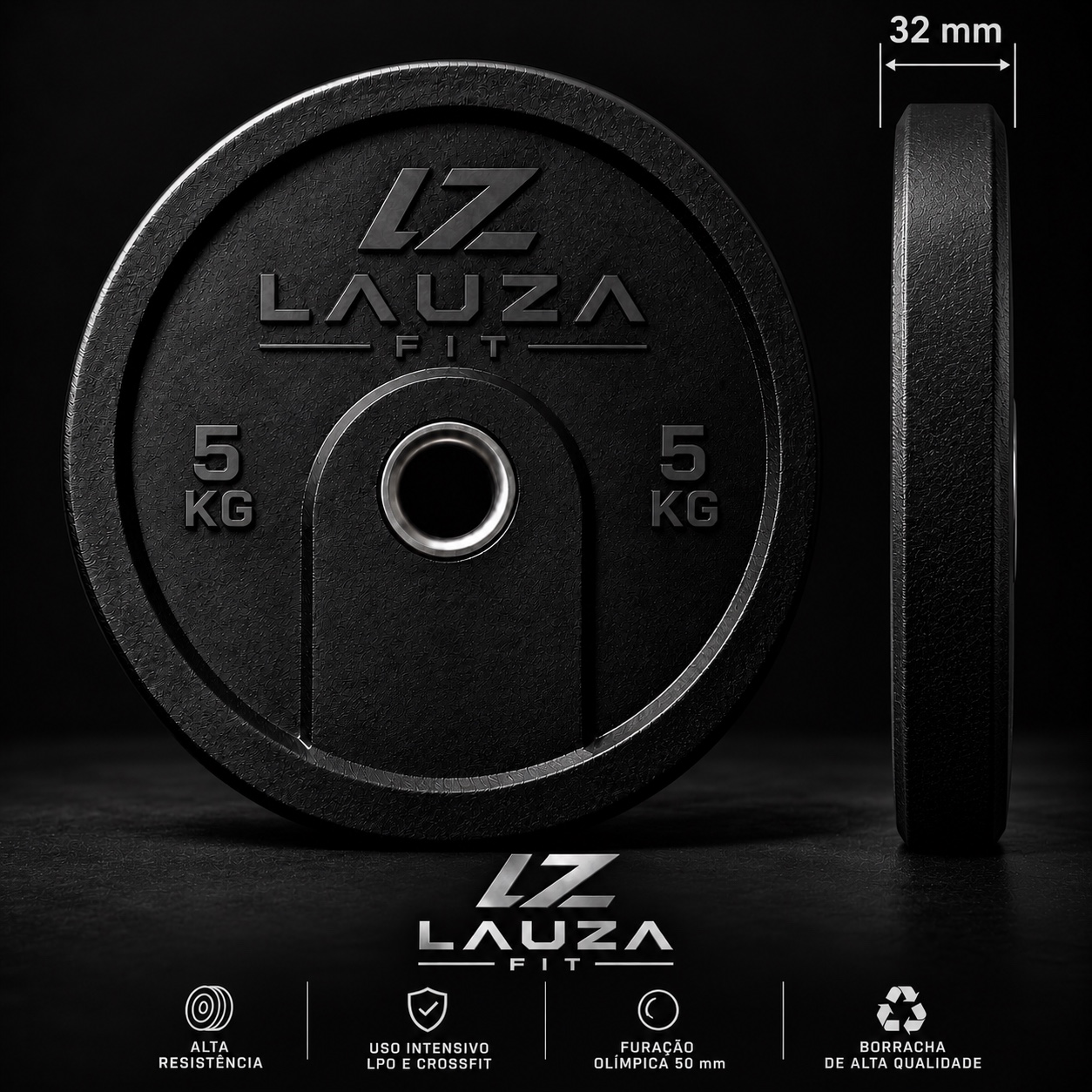 Anilha olímpica Lauza Fit de 5 kg